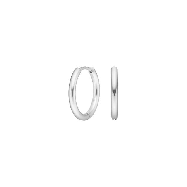 Hoops i 12 mm ren titanium fra Nordahl Andersen i Pure Titanium-kollektionen.